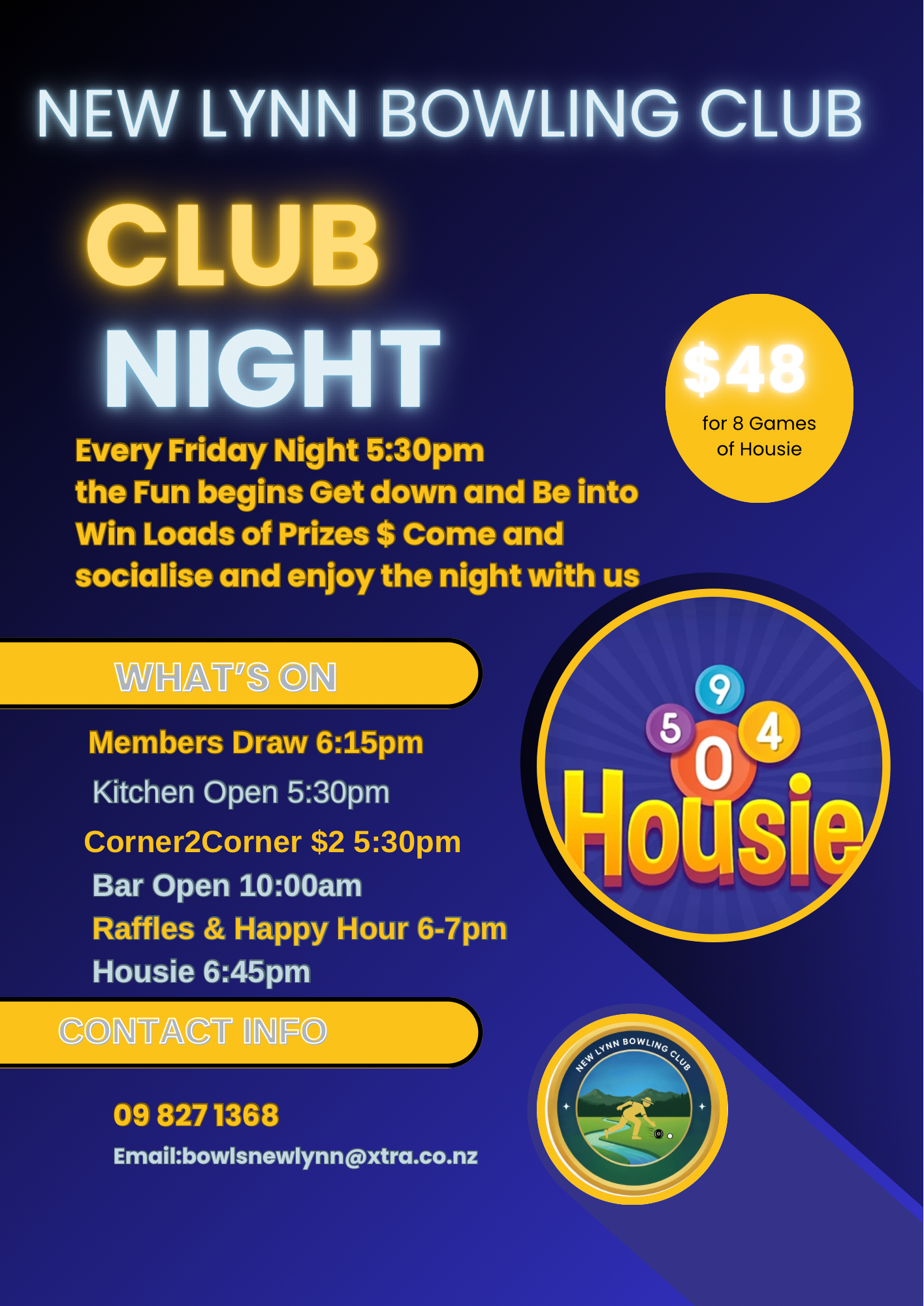 Club Night - Every Friday 5:30
